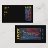 1922 JAZZ BLAUWE BAS VISITEKAARTJE (Voorkant / Achterkant)
