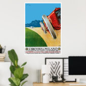 1922 Klassieke autorace van Milano Poster (Thuiskantoor)