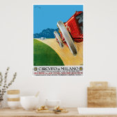 1922 Klassieke autorace van Milano Poster (Keuken)
