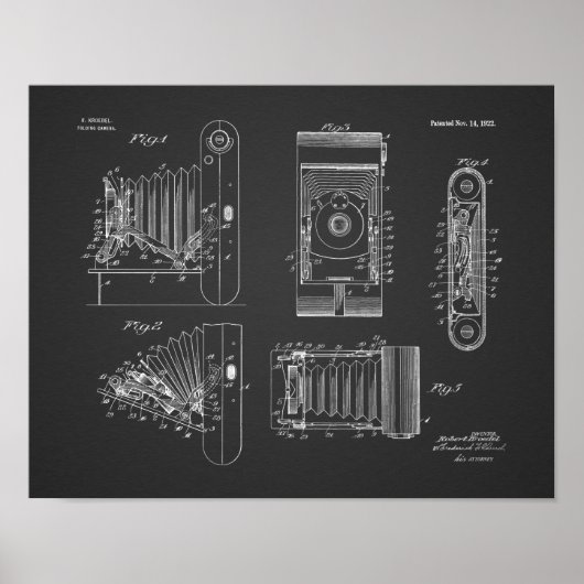 1922 Kunsttekenafdrukken voor camera-opvouwcamera Poster (Voorkant)