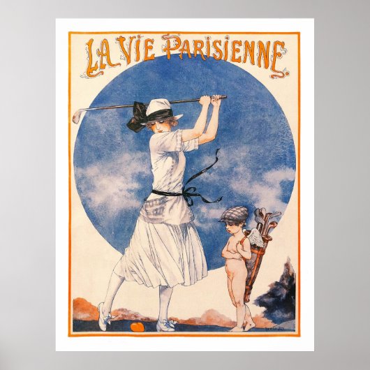 1922 la Parisienne Golf Print (Voorkant)