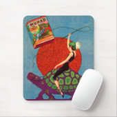 1922 Murad sigarettendame rijder reuzenschildpad Muismat (Met muis)