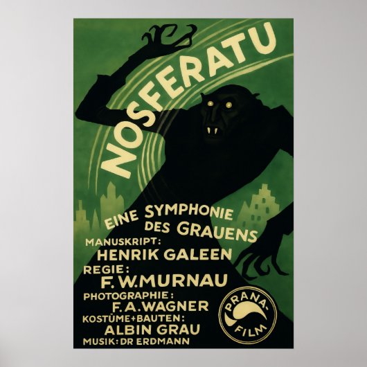 1922 Nosferatu Classic Silent Film Reimagined Poster (Voorkant)