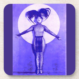 1922 oddball filmster opstaan - blauw bier onderzetter