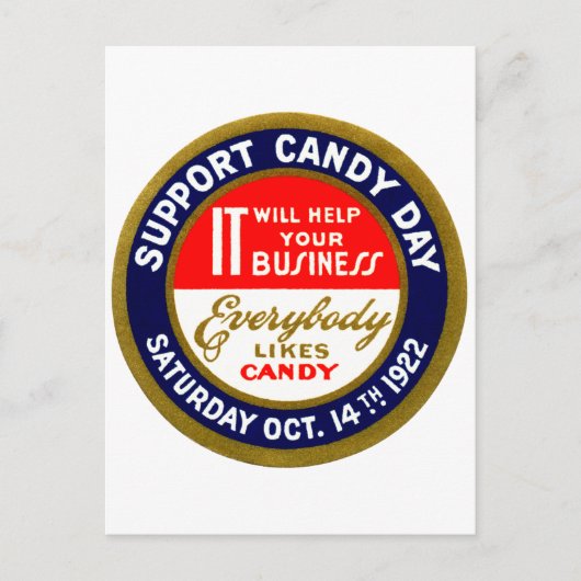 1922 Snoep dag Briefkaart (Voorkant)