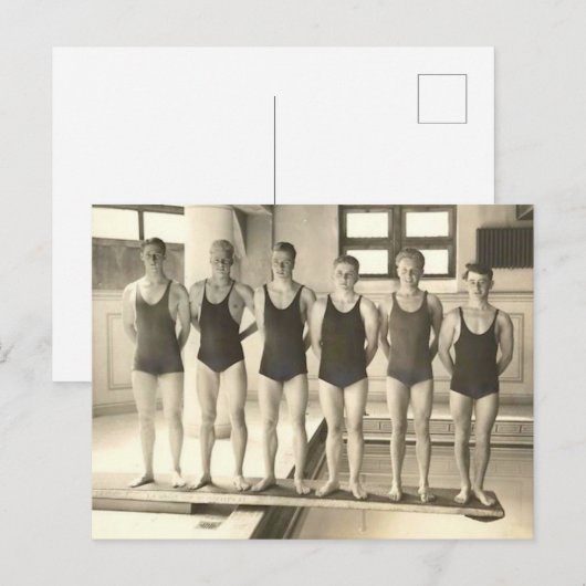1922 Swim Team Briefkaart (Voorkant / Achterkant)