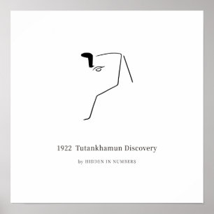 1922 Tutankhamun Ontdekking Minimalist Poster