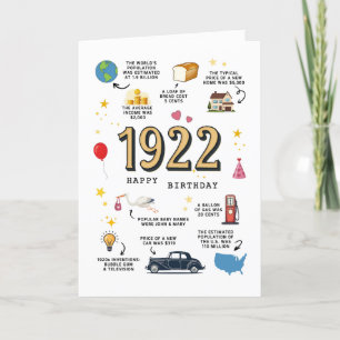 1922 Verjaardag Kaart voor opa