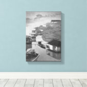 1922  zwarte en witte fornuizen canvas afdruk (Insitu (Houten vloer))