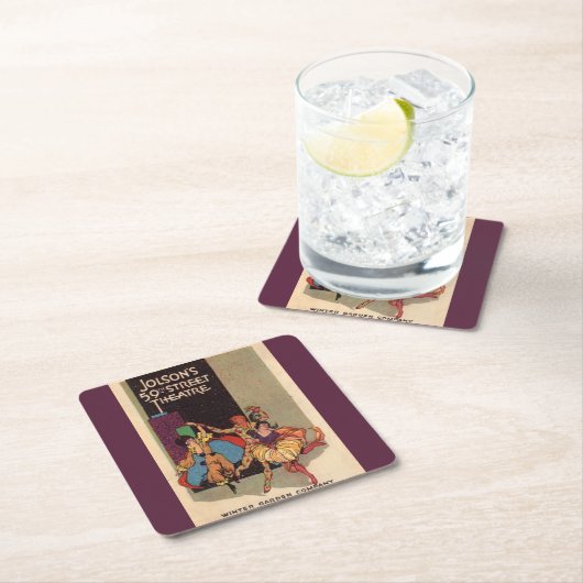 1923 Al Jolson's theaterbedekking Kartonnen Onderzetters (Insitu)