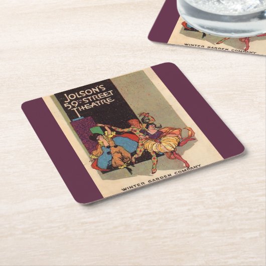 1923 Al Jolson's theaterbedekking Kartonnen Onderzetters (Schuin)