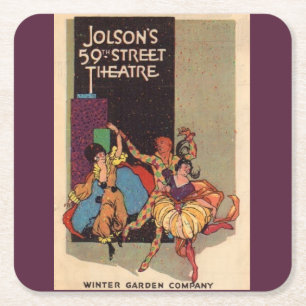 1923 Al Jolson's theaterbedekking Kartonnen Onderzetters