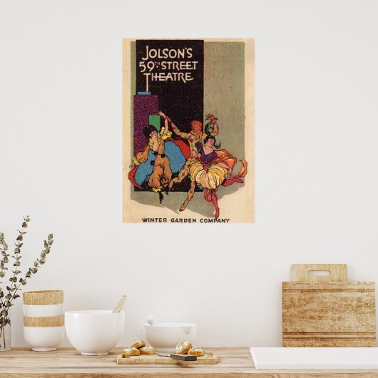 1923 Al Jolson's theaterbedekking Poster (Keuken)