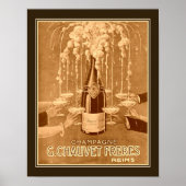 1923 Art Deco Champagne Ad Poster (Voorkant)