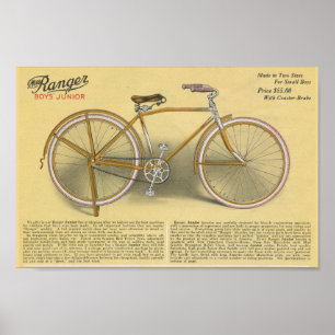 1923 Boys Junior Ranger Bicycle en Art Poster