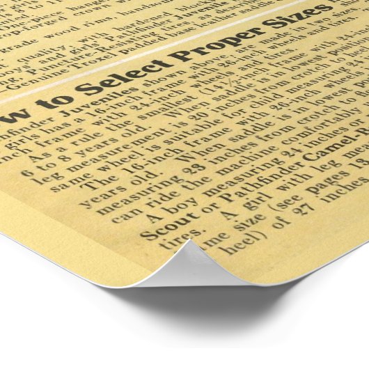 1923  boys Pathfinder-fiets en art-Poster Poster (Hoek)