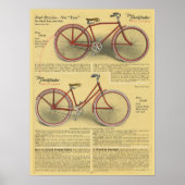 1923  boys Pathfinder-fiets en art-Poster Poster (Voorkant)