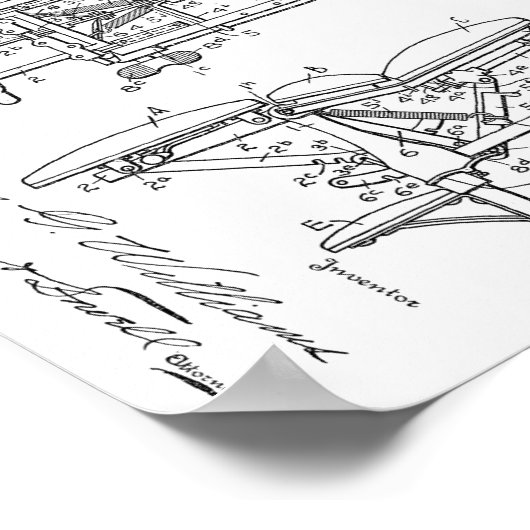 1923  Chiropractic Table Patent Art-afdrukken Poster (Hoek)