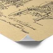 1923  Chiropractic Table Patent Art-afdrukken Poster (Hoek)