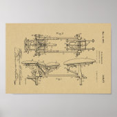 1923 Chiropractic Table Patent Art-afdrukken Poster (Voorkant)