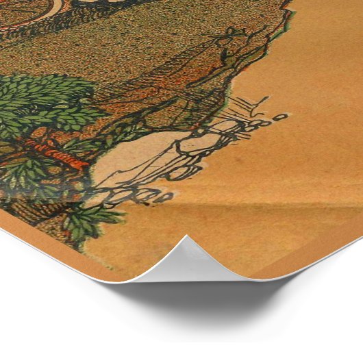 1923  fietsen en kunstvoorwerpen Poster (Hoek)