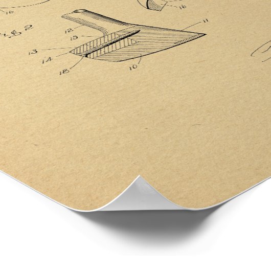 1923  Golf Club Patent Art Print (Hoek)