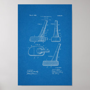 1923  Golf Club Patent Blueprint Art Print