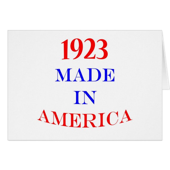 1923 Made in America (Voorkant Horizontaal)