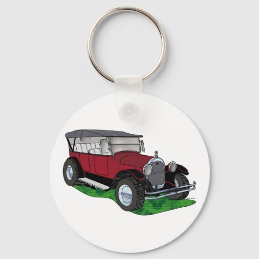1923 Oldsmobile Touring - Red Sleutelhanger (Voorkant)