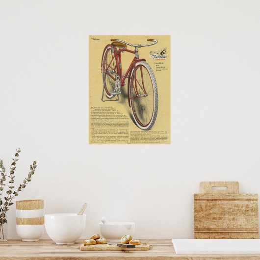 1923  Pathfinder-fiets en kunstartikel-Poster Poster (Keuken)