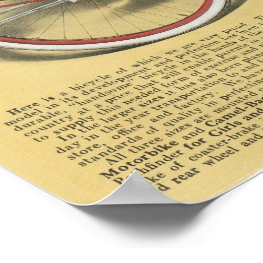 1923  Pathfinder-fiets en kunstartikel-Poster Poster (Hoek)