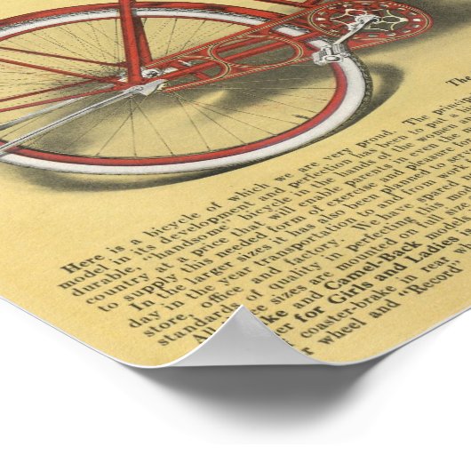 1923 Pathfinder-fiets en -Poster Poster (Hoek)