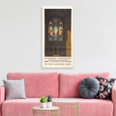 1923 Poster van een kerk met Glazen in lood raam. Canvas Afdruk (Insitu (Woonkamer))