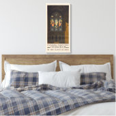 1923 Poster van een kerk met Glazen in lood raam. Canvas Afdruk (Insitu (Slaapkamer))