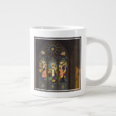 1923 Poster van een kerk met Glazen in lood raam. Grote Koffiekop (Rechts)