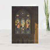 1923 Poster van een kerk met Glazen in lood raam. Kaart (Voorkant)