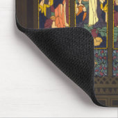 1923 Poster van een kerk met Glazen in lood raam. Muismat (Hoek)