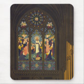 1923 Poster van een kerk met Glazen in lood raam. Muismat (Voorkant)