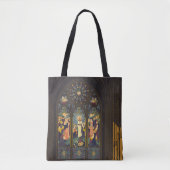 1923 Poster van een kerk met Glazen in lood raam. Tote Bag (Voorkant)