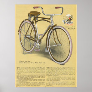 1923 Ranger Arch Lijst fietsen en art Poster