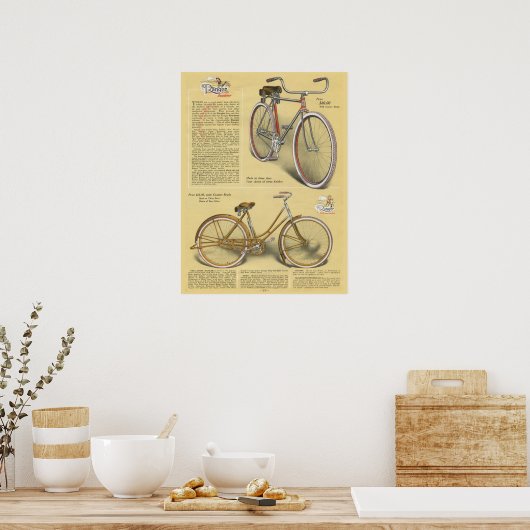 1923  Ranger Roadster-fietser en kunstartikel Post Poster (Keuken)