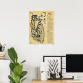 1923  Ranger Superbe-fiets en art-Poster Poster (Thuiskantoor)