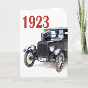 1923 REIZENDE AUTO FEESTDAGEN KAART