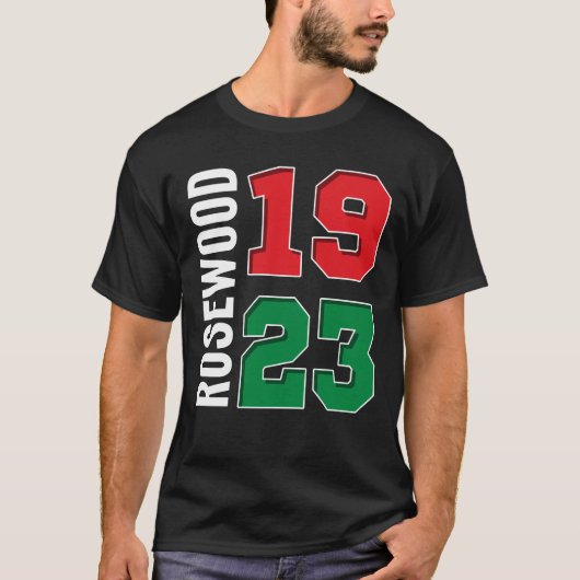 1923 Rosewood a Black Wall Street Geschiedenis T-shirt (Voorkant)