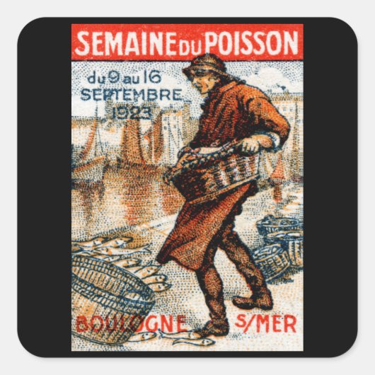 1923 Zeevruchten Festival Vierkante Sticker (Voorkant)