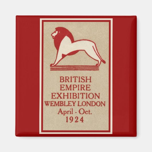 1924 British Empire Exhibition Poster Magneet (Voorkant)