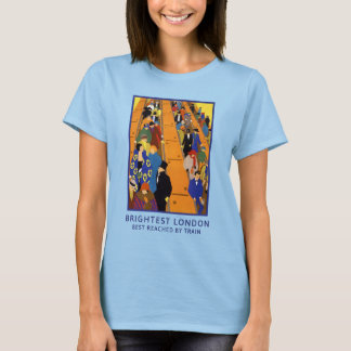 1924 Britse Art Deco-reisposter van Horace Taylor T-shirt