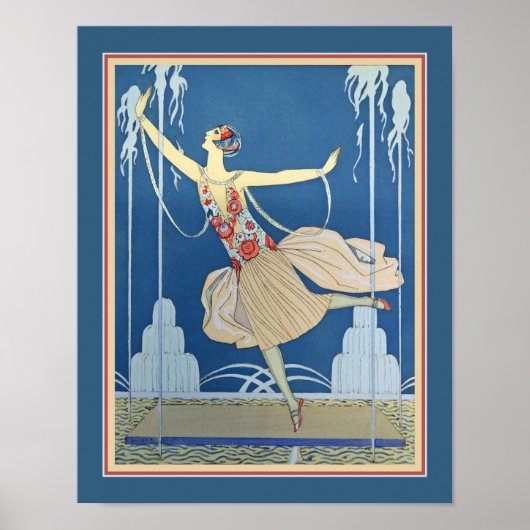 1924 George Barbier Art Deco Poster (Voorkant)
