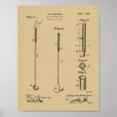 1924 Golf Club Grip Patent Art Drawing Print (Voorkant)
