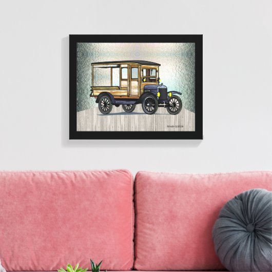 1924 IHC Huckster Canvas Afdruk (Insitu (Woonkamer))